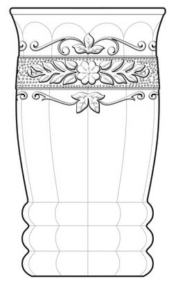Stippled Rose Band Clear