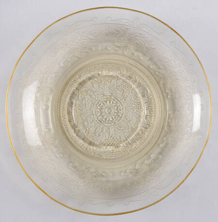 Stippled Rose Band Amber Saucer Only