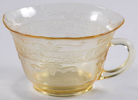 Stippled Rose Band Amber Cup Only