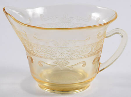 Stippled Rose Band Amber Creamer