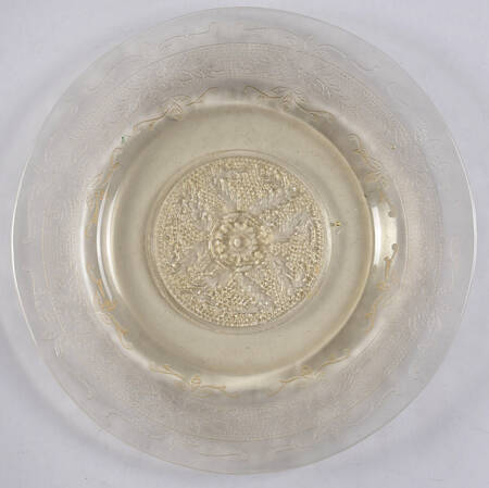 Stippled Rose Band Amber Bread & Butter Plate