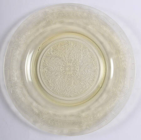 Stippled Rose Band Amber Dinner Plate