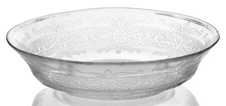 Stippled Rose Band Clear with Platinum Cereal Bowl