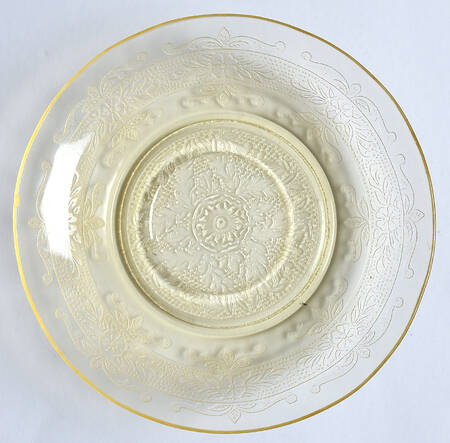 Stippled Rose Band Light Yellow Saucer Only