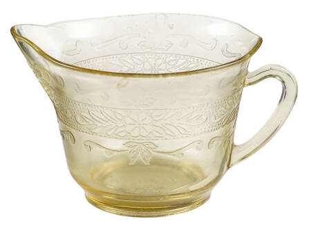 Stippled Rose Band Light Yellow Creamer