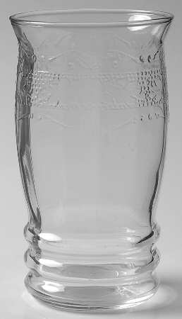 Stippled Rose Band Light Yellow 9 Oz Flat Tumbler