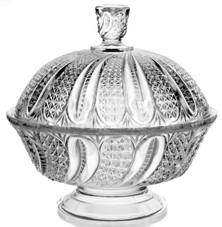 Feather 8" Compote & Lid