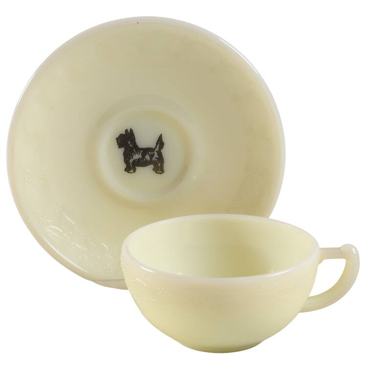 Laurel French Ivory Child's Cup & Saucer Set