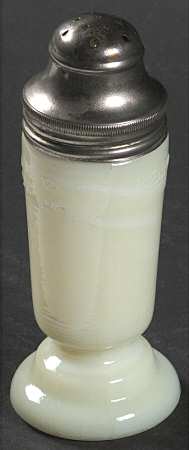 Laurel French Ivory Footed Shaker & Metal Lid