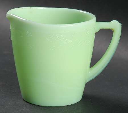 Laurel Jadite Green Child's Creamer