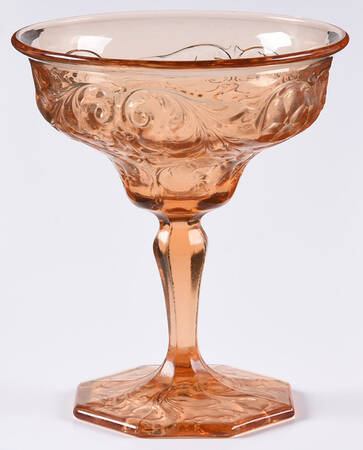 Rock Crystal Amber Champagne Glass