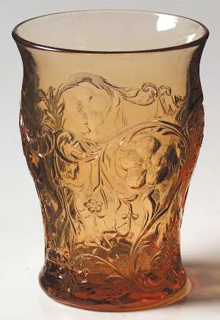 Rock Crystal Amber 8 Oz Flat Tumbler
