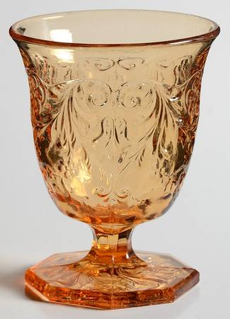Rock Crystal Amber Sherbet/Egg Cup