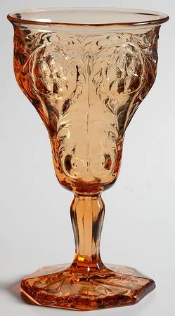 Rock Crystal Amber Goblet