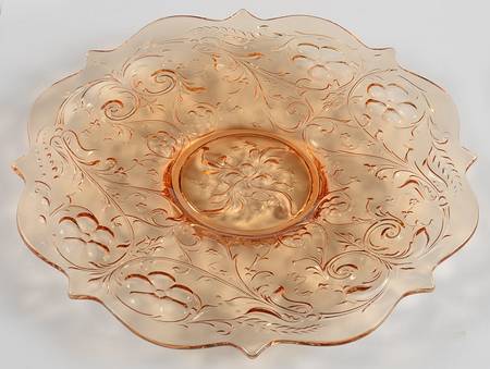 Rock Crystal Amber Small Cake Plate