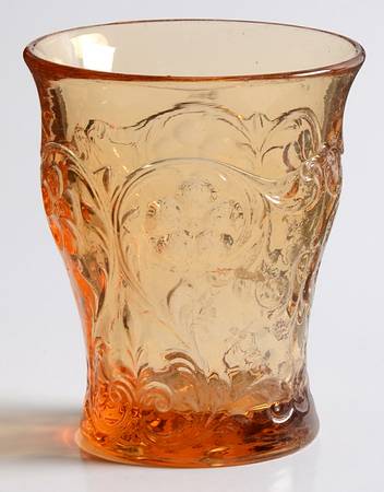 Rock Crystal Amber Whiskey Glass