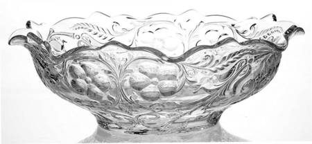Rock Crystal Clear 10" Round Crimped Bowl