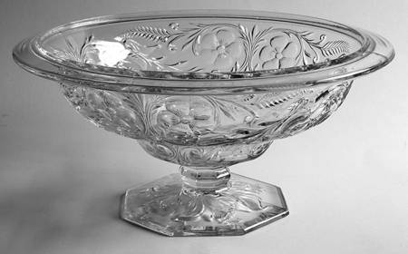 Rock Crystal Clear 12" Footed Bowl by McKee