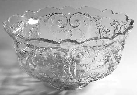 Rock Crystal Clear Punch Bowl by McKee