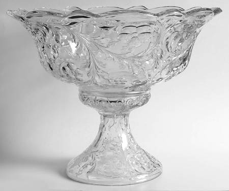 Rock Crystal Clear Punch Bowl with Stand