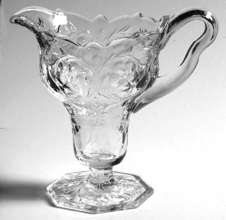 Rock Crystal Clear Footed Creamer by McKee
