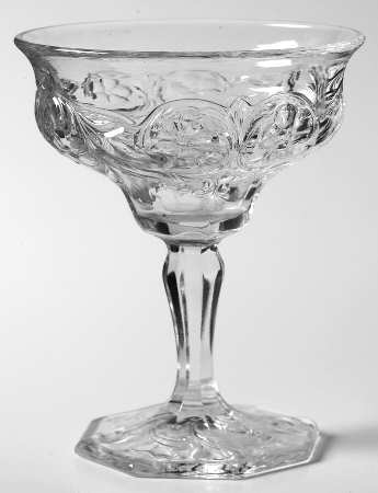 Rock Crystal Clear Champagne Glass by McKee