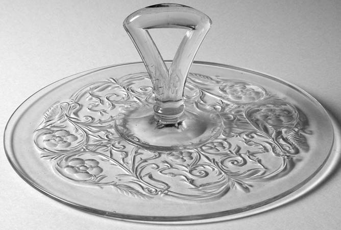 Rock Crystal Clear Center Handle Tray