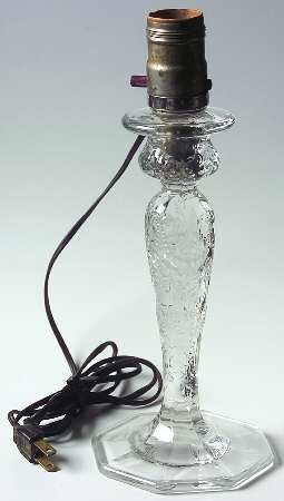 Rock Crystal Clear Base for Electric Lamp