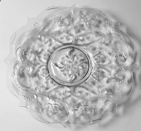 Rock Crystal Clear Cake Plate by McKee