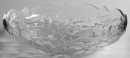 Rock Crystal Clear 10" Shallow Round Bowl
