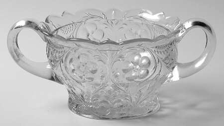 Rock Crystal Clear Sugar Bowl W/Lip No Lid