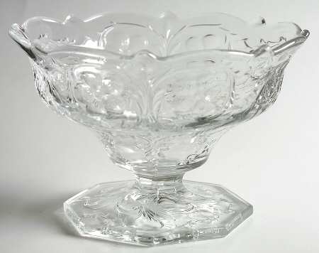 Rock Crystal Clear Round Compote (Height X Width) by McKee