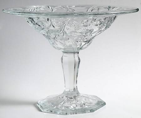 Rock Crystal Clear Round Compote (Height X Width)