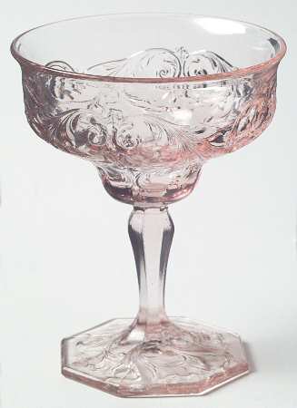 Rock Crystal Pink Champagne Glass