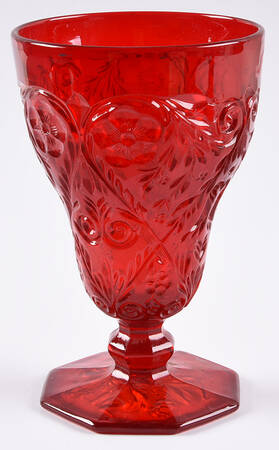 Rock Crystal Red Candy Jar No Lid
