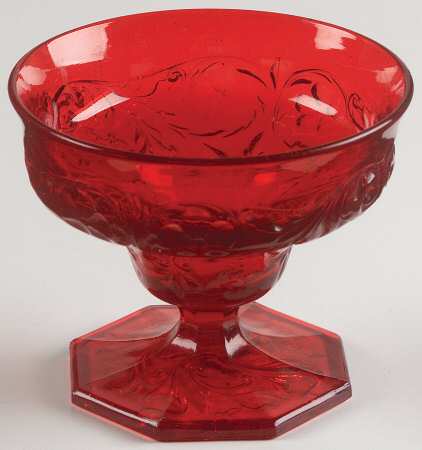 Rock Crystal Red Sundae Glass