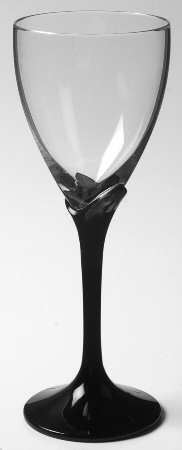 Alexandra Black Wine Glass