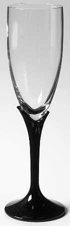 Alexandra Black Fluted Champagne