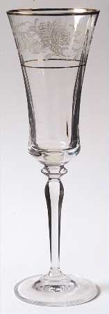 Antique Lace (Older, Top Decal) Fluted Champagne