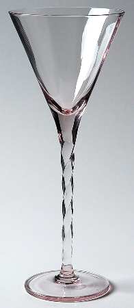Braid Pink Wine Glass