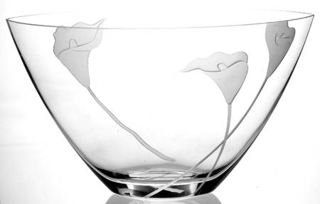 Calla Lily 12" Ellipse Bowl