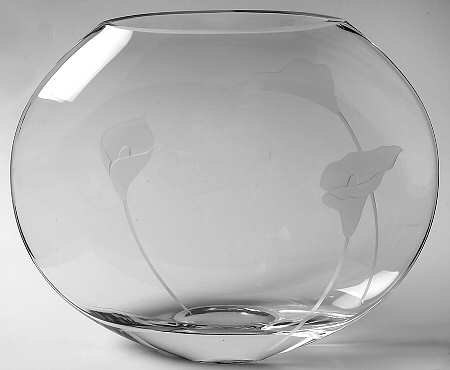 Calla Lily 10" Oval Vase