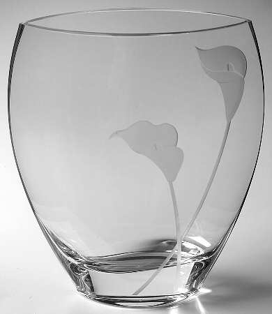 Calla Lily 10" Ellipse Vase