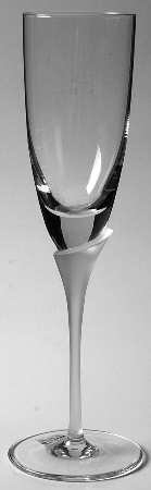 Classic Flair Frosted White Fluted Champagne