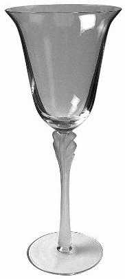 Deco (White Frosted Stem) Water Goblet
