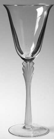 Deco (White Frosted Stem) Wine Glass
