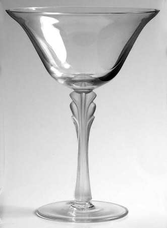 Deco (White Frosted Stem) Champagne/Tall Sherbet