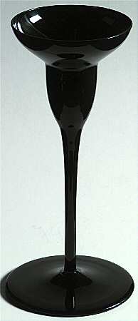Elite Black 7" Single Light Candlestick