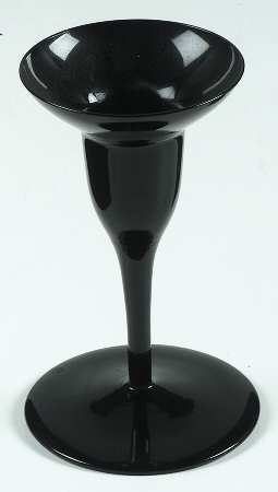 Elite Black 5" Single Light Candlestick
