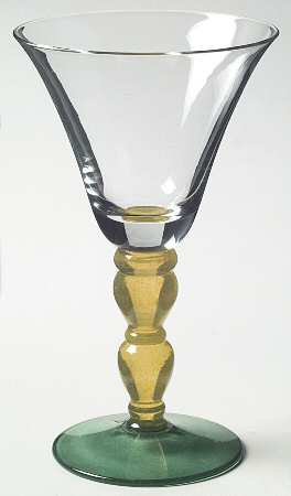 Festival Yellow Green Wine Glass